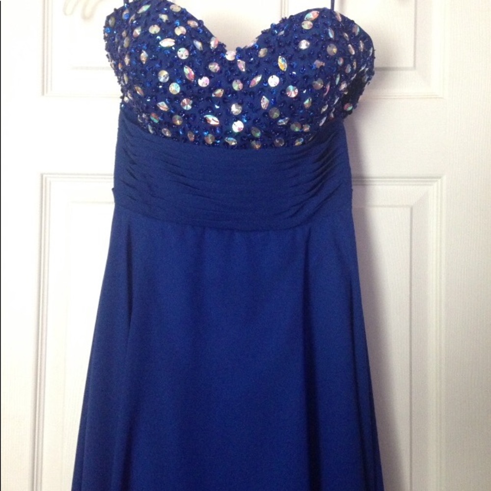 Blue evening dress